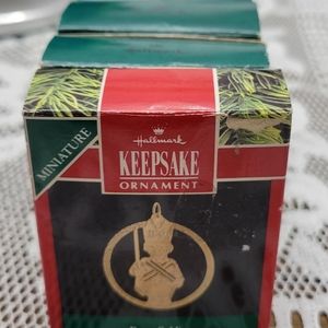 Vintage Hallmark Keepsake Handcrafted Ornament Lot 4 Pieces